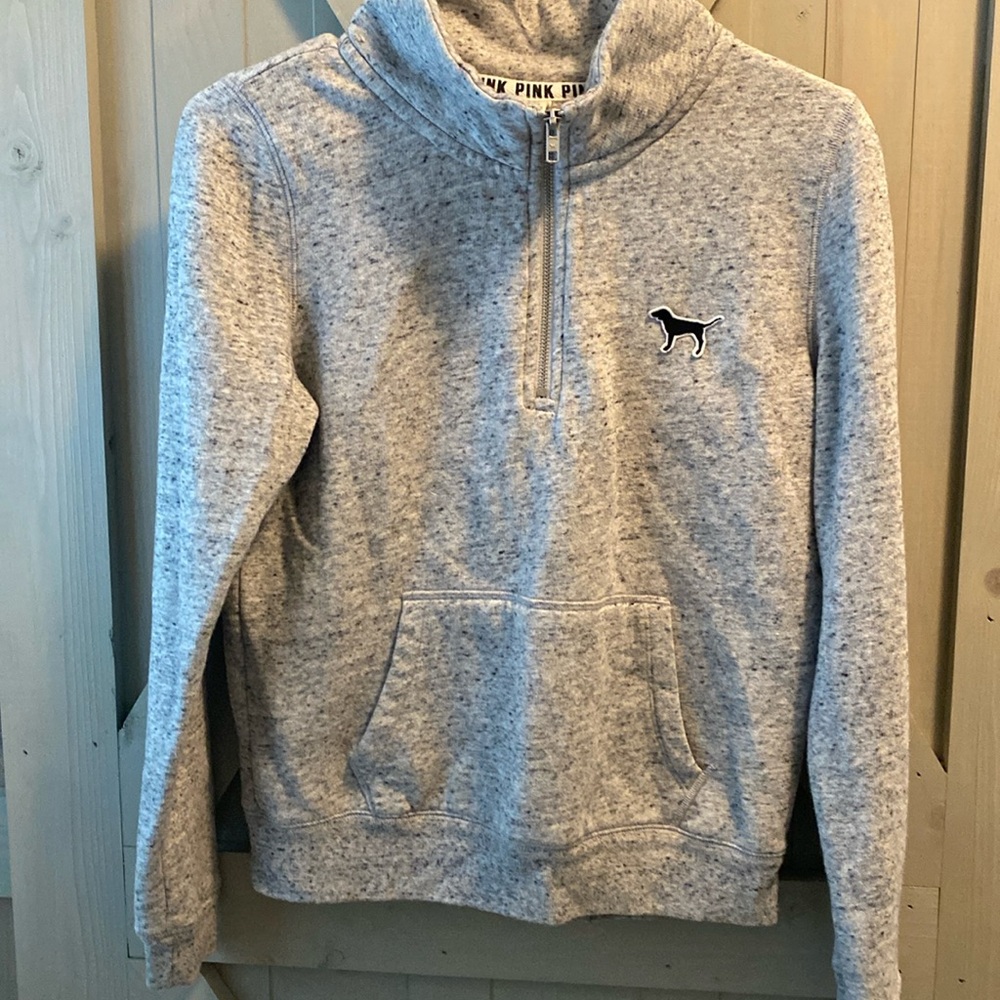 Victoria secret. Pink quarter zip sweatshirt